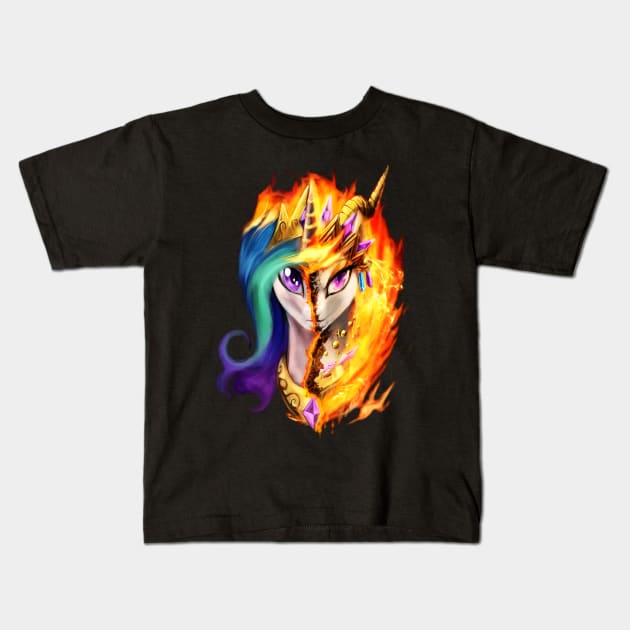 Celestial Flare Kids T-Shirt by slifertheskydragon